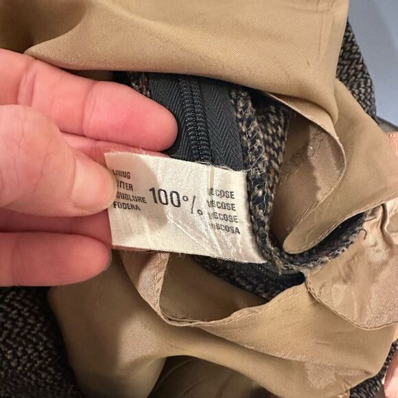 Daks London Vintage Pleated Tartan Midi Skirt Quiet Luxury Classic Size 14 - Picture 8 of 8